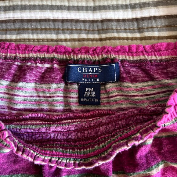 Ralph Lauren Chaps Denim Square Neck Top - Picture 7 of 9